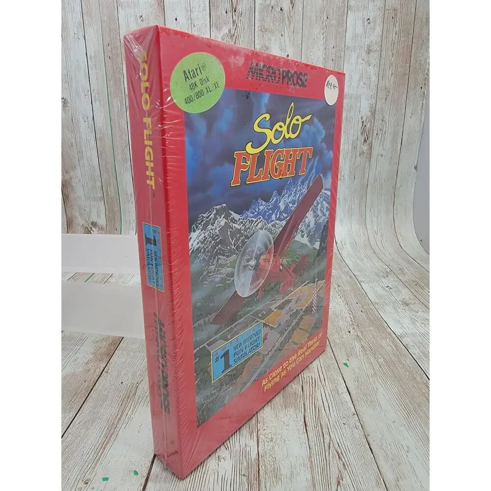 Vintage 1985 Micro Prose Solo Flight PC Computer Game Atari 48K Disk 400/800 XL.